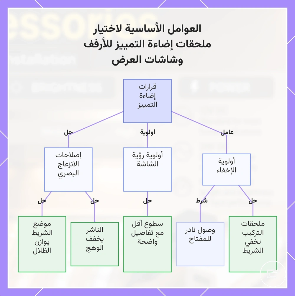 العوامل الأساسية لاختيار ملحقات إضاءة التمييز للأرفف وشاشات العرض