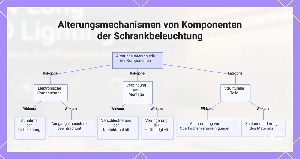 Alterungsmechanismen von Komponenten der Schrankbeleuchtung