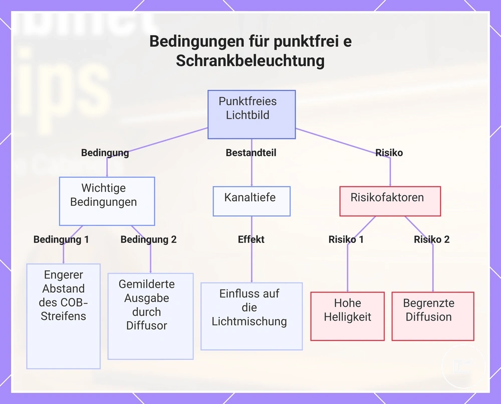 Bedingungen für punktfrei e Schrankbeleuchtung