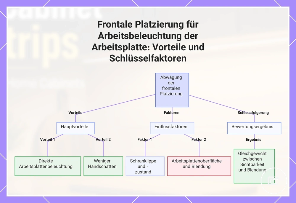 Frontale Platzierung für Arbeitsbeleuchtung der Arbeitsplatte: Vorteile und Schlüsselfaktoren
