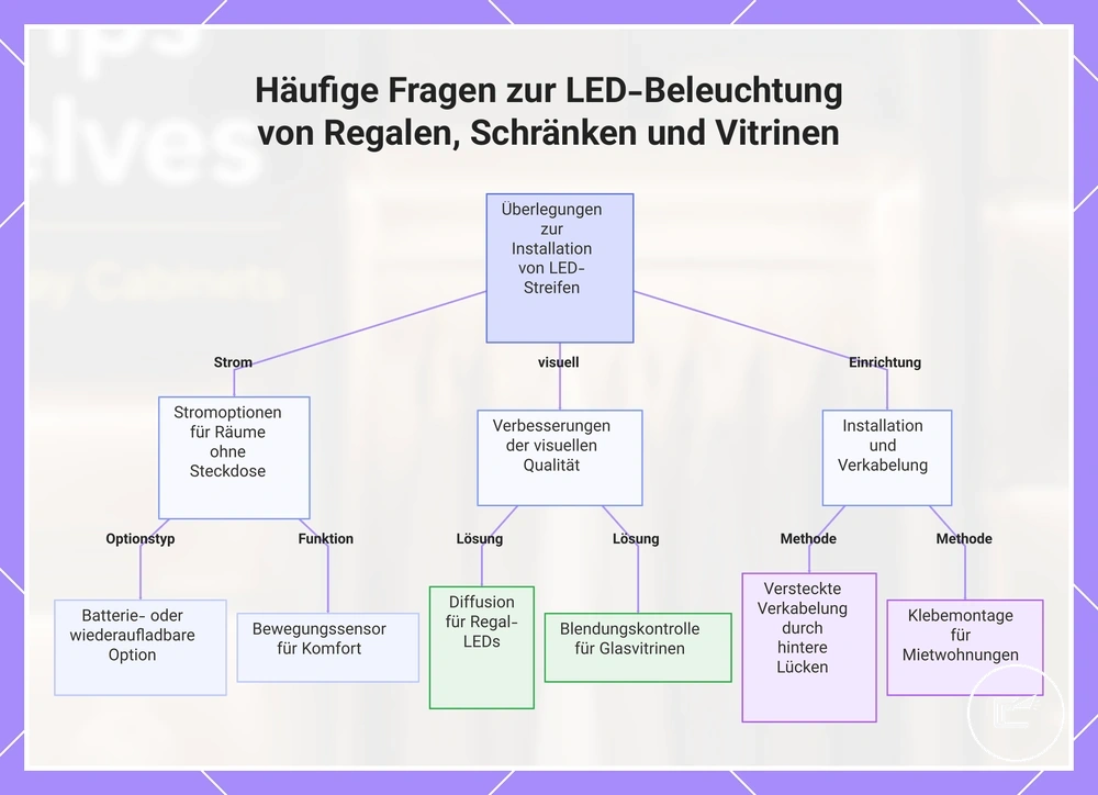 Häufige Fragen zur LED-Beleuchtung von Regalen, Schränken und Vitrinen