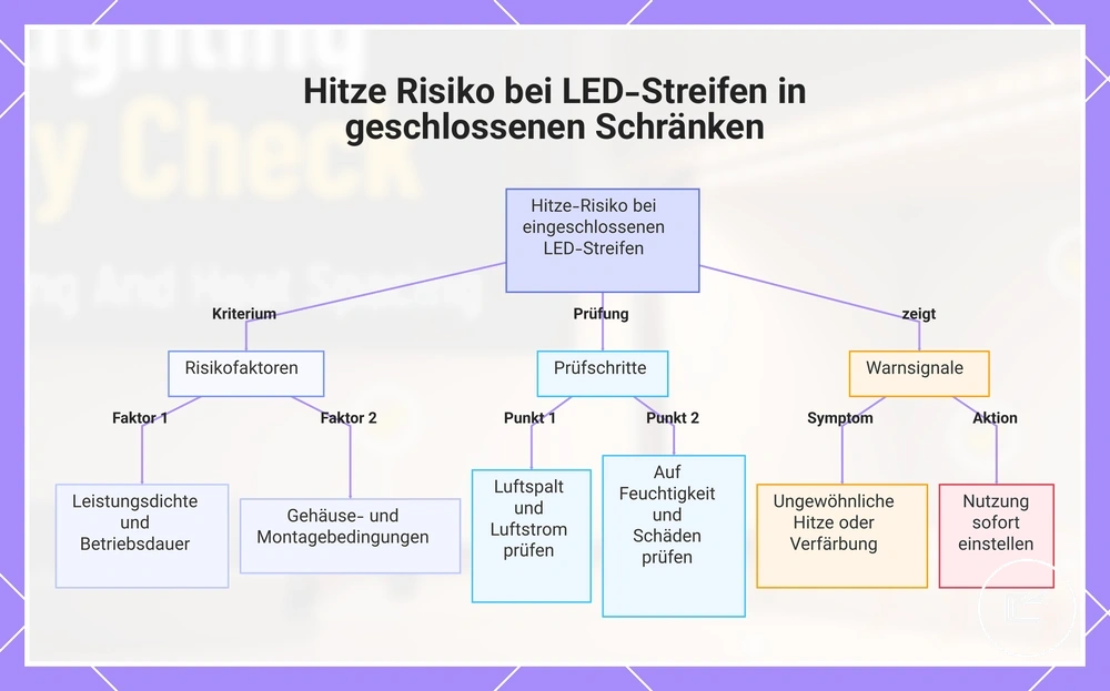 Hitze Risiko bei LED-Streifen in geschlossenen Schränken