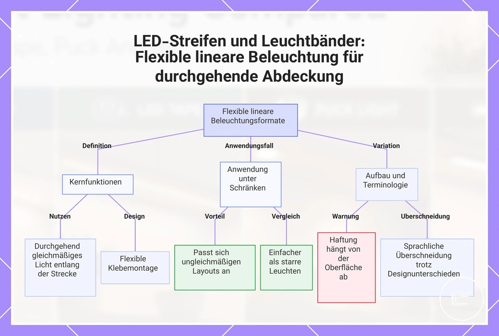 LED-Streifen und Leuchtbänder: Flexible lineare Beleuchtung für durchgehende Abdeckung