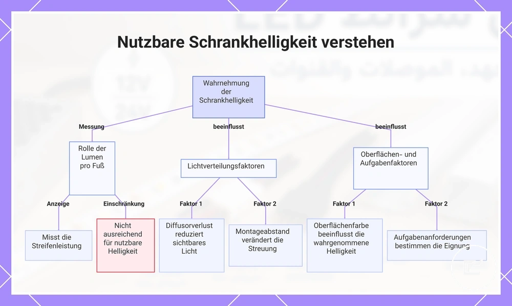 Nutzbare Schrankhelligkeit verstehen