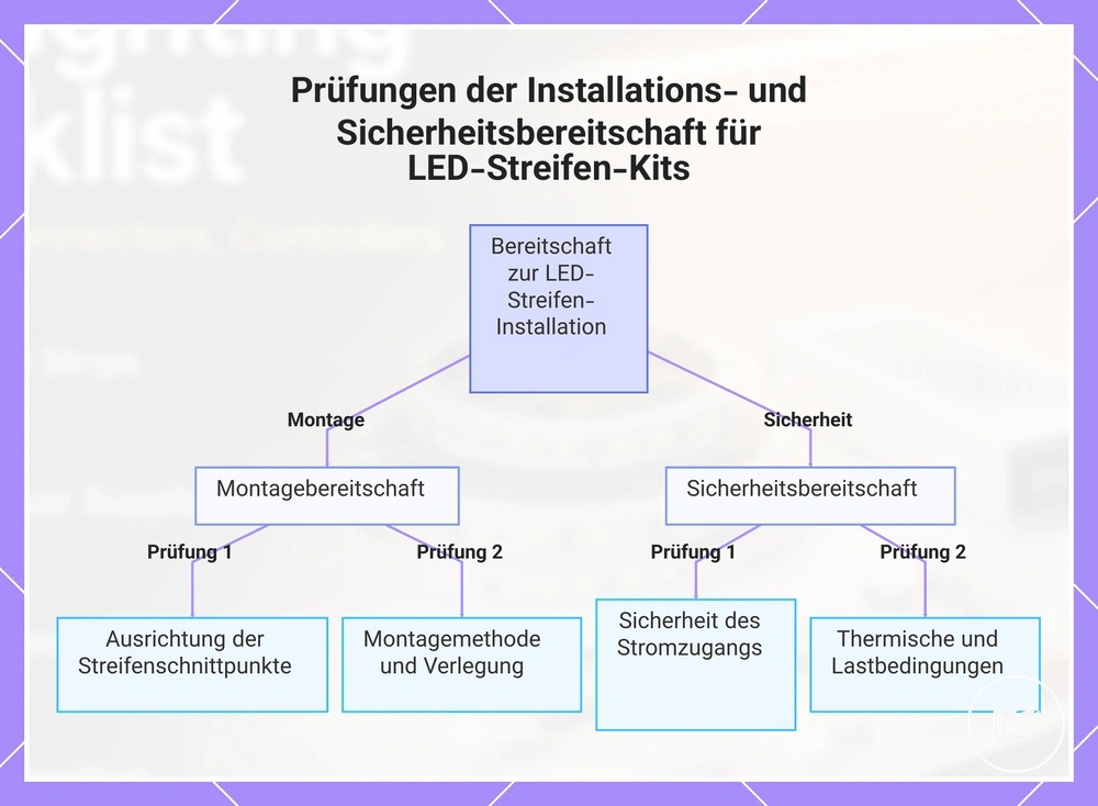 Prüfungen der Installations- und Sicherheitsbereitschaft für LED-Streifen-Kits