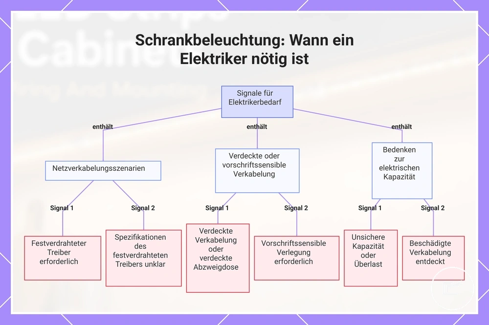Schrankbeleuchtung: Wann ein Elektriker nötig ist