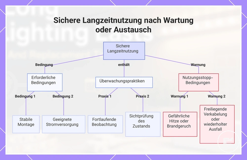 Sichere Langzeitnutzung nach Wartung oder Austausch