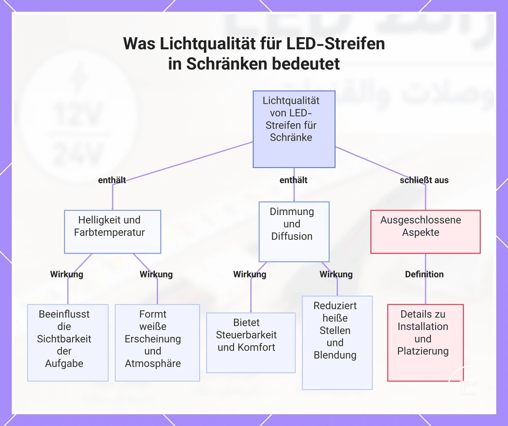 Was Lichtqualität für LED-Streifen in Schränken bedeutet