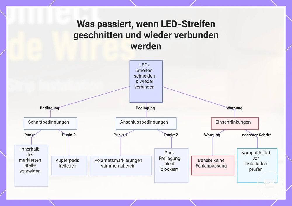 Was passiert, wenn LED-Streifen geschnitten und wieder verbunden werden