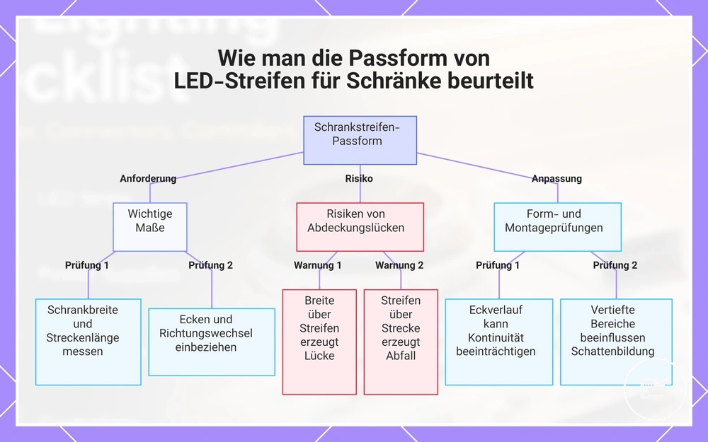Wie man die Passform von LED-Streifen für Schränke beurteilt