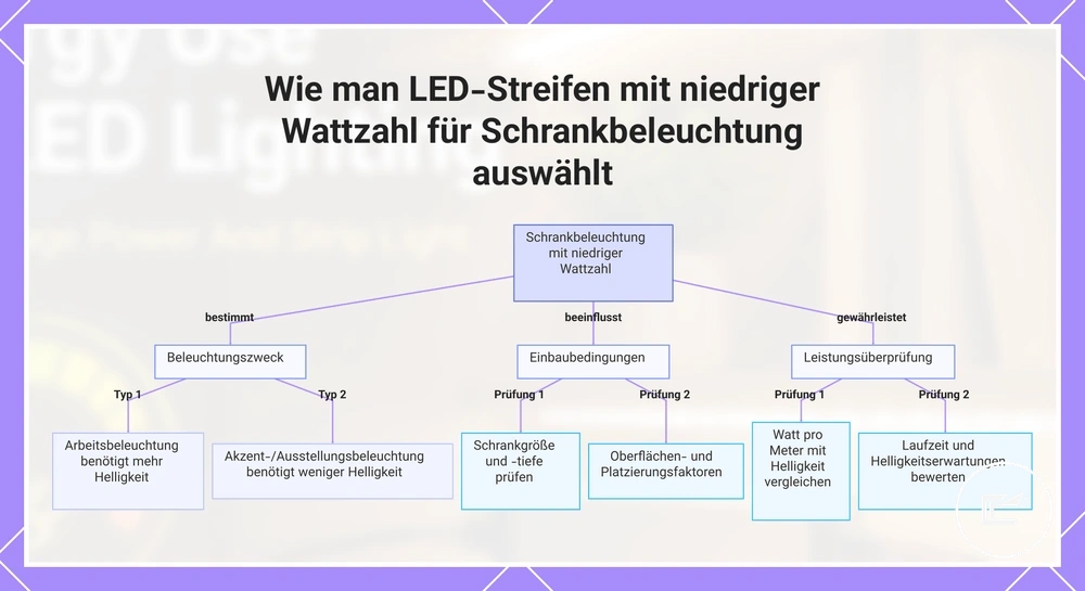 Wie man LED-Streifen mit niedriger Wattzahl für Schrankbeleuchtung auswählt