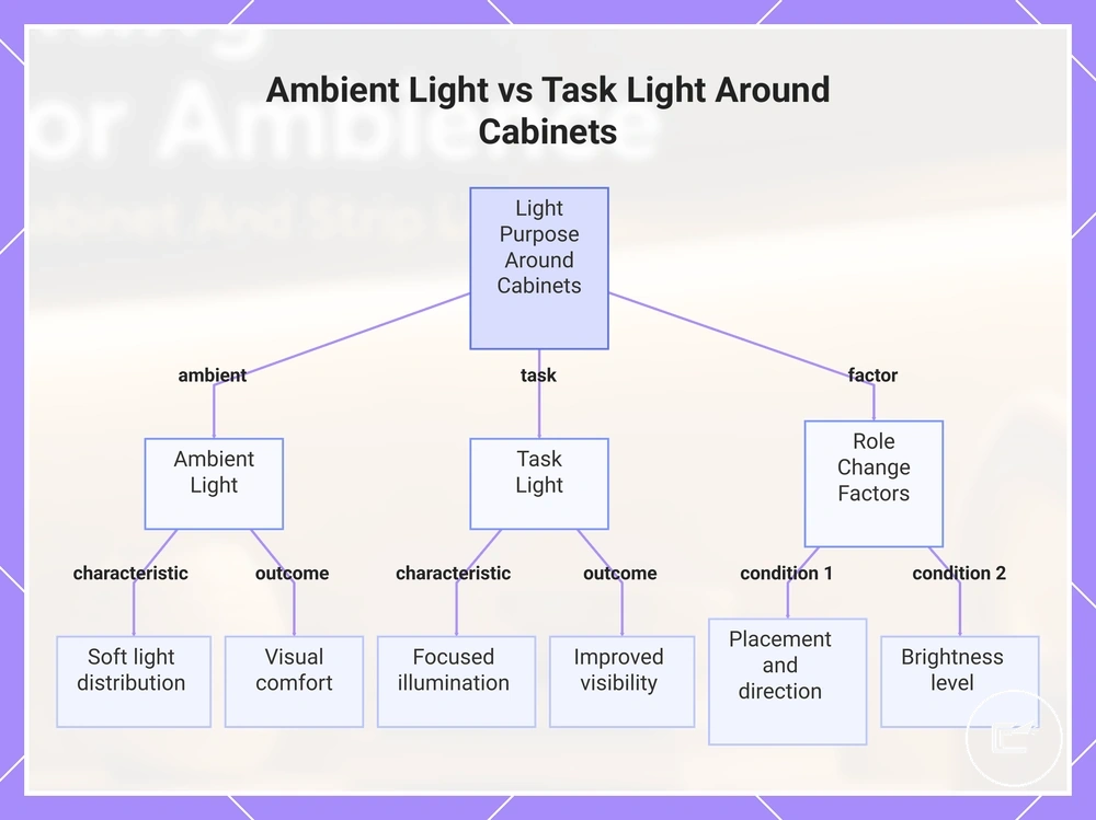 Ambient Light vs Task Light Around Cabinets