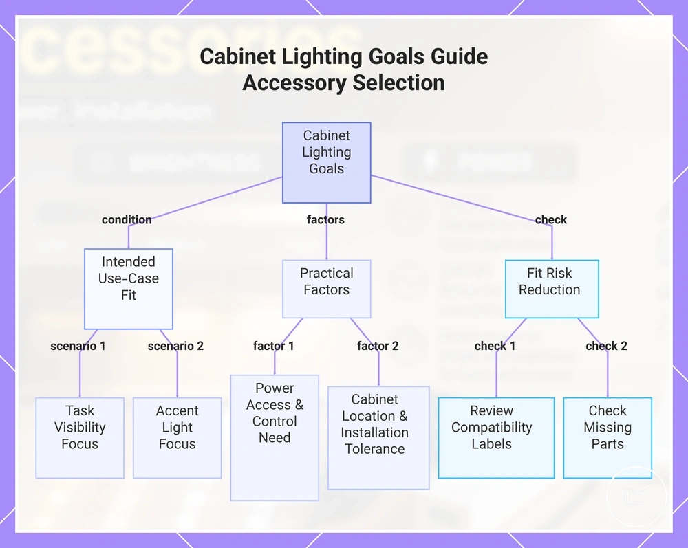 Cabinet Lighting Goals Guide Accessory Selection