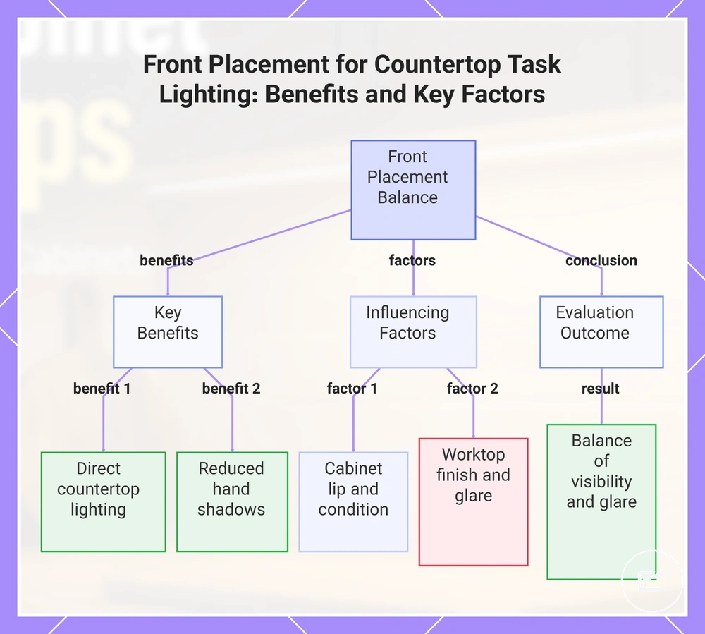 Front Placement for Countertop Task Lighting: Benefits and Key Factors