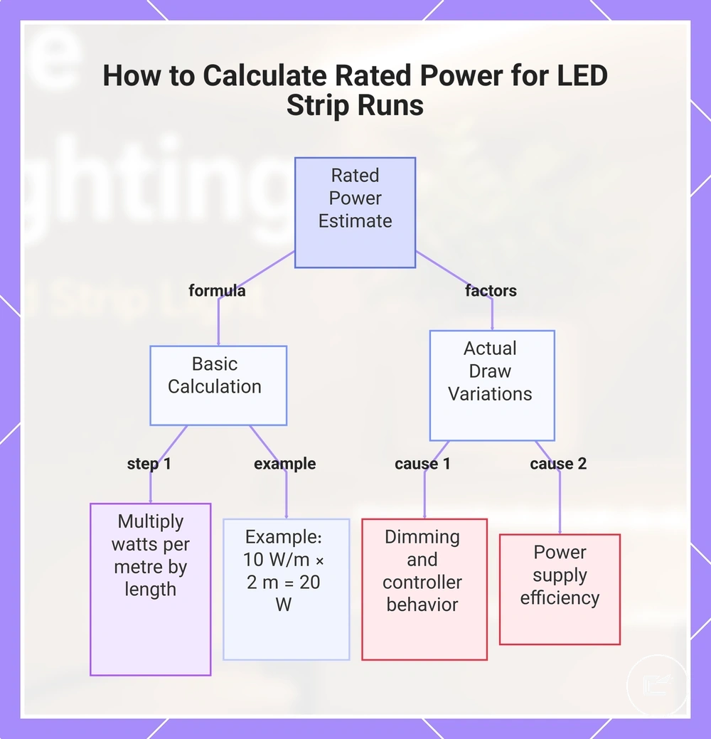 How to Calculate Rated Power for LED Strip Runs