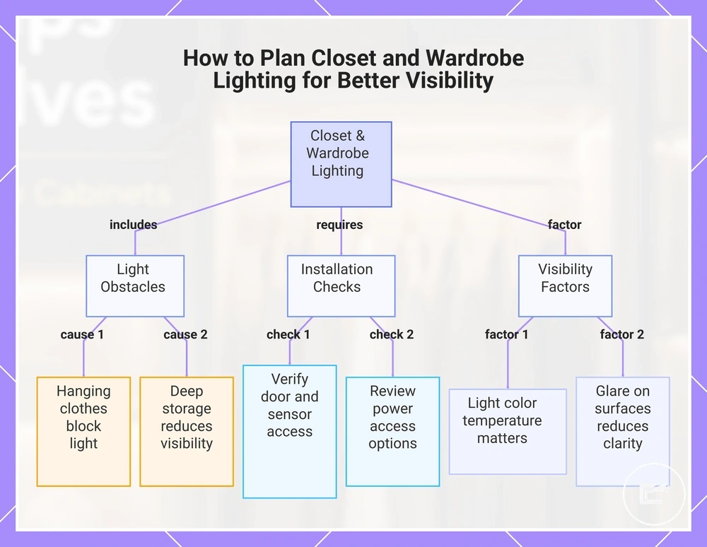 How to Plan Closet and Wardrobe Lighting for Better Visibility