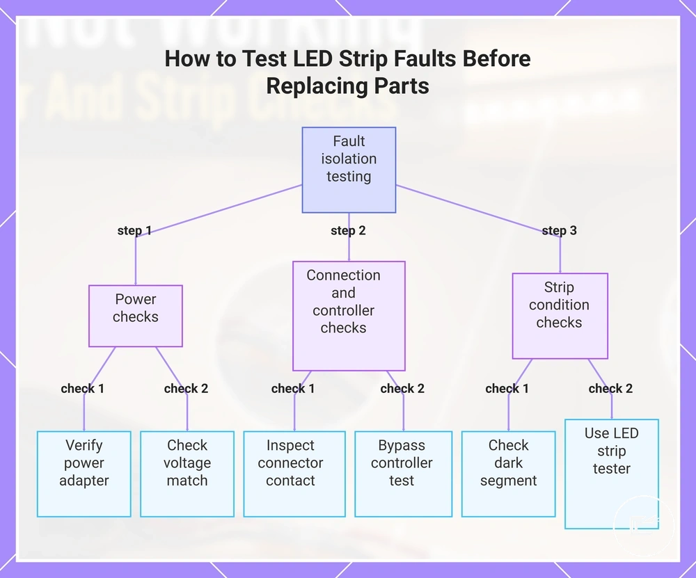How to Test LED Strip Faults Before Replacing Parts