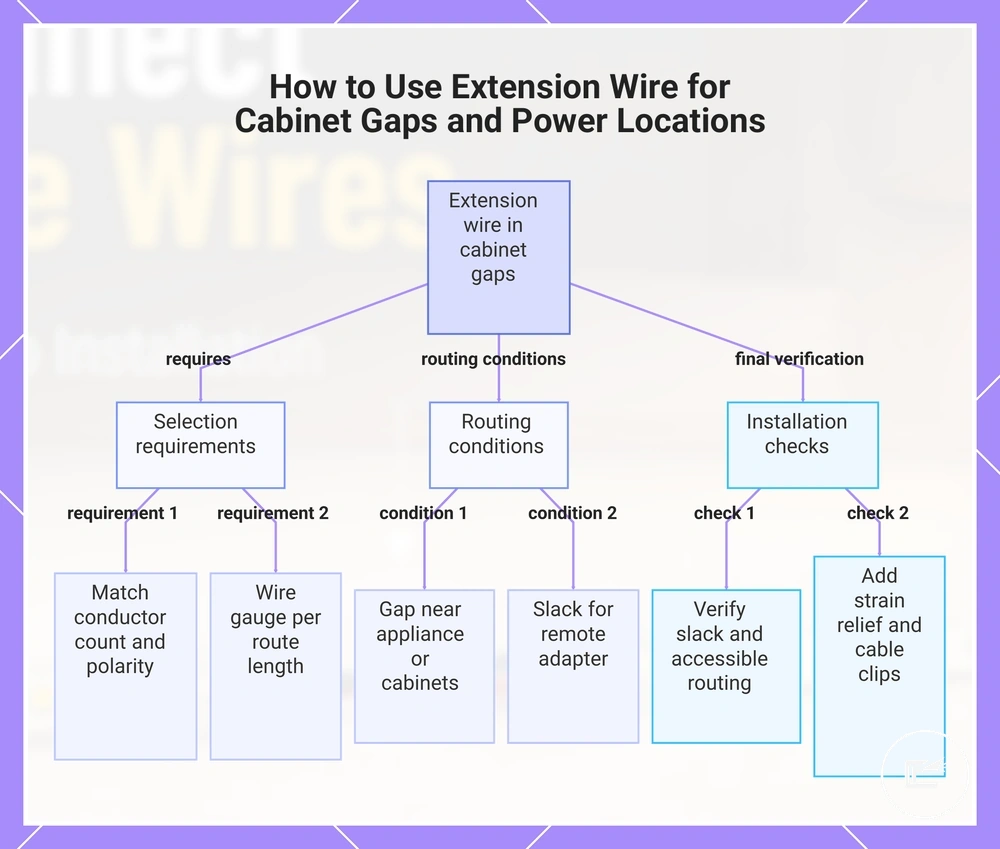 How to Use Extension Wire for Cabinet Gaps and Power Locations