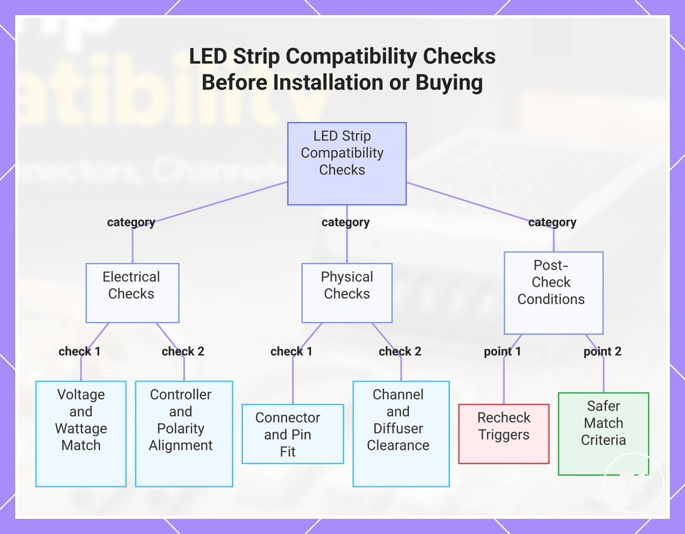 LED Strip Compatibility Checks Before Installation or Buying