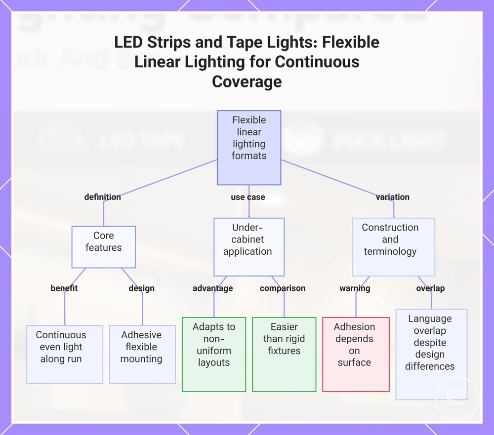 LED Strips and Tape Lights: Flexible Linear Lighting for Continuous Coverage