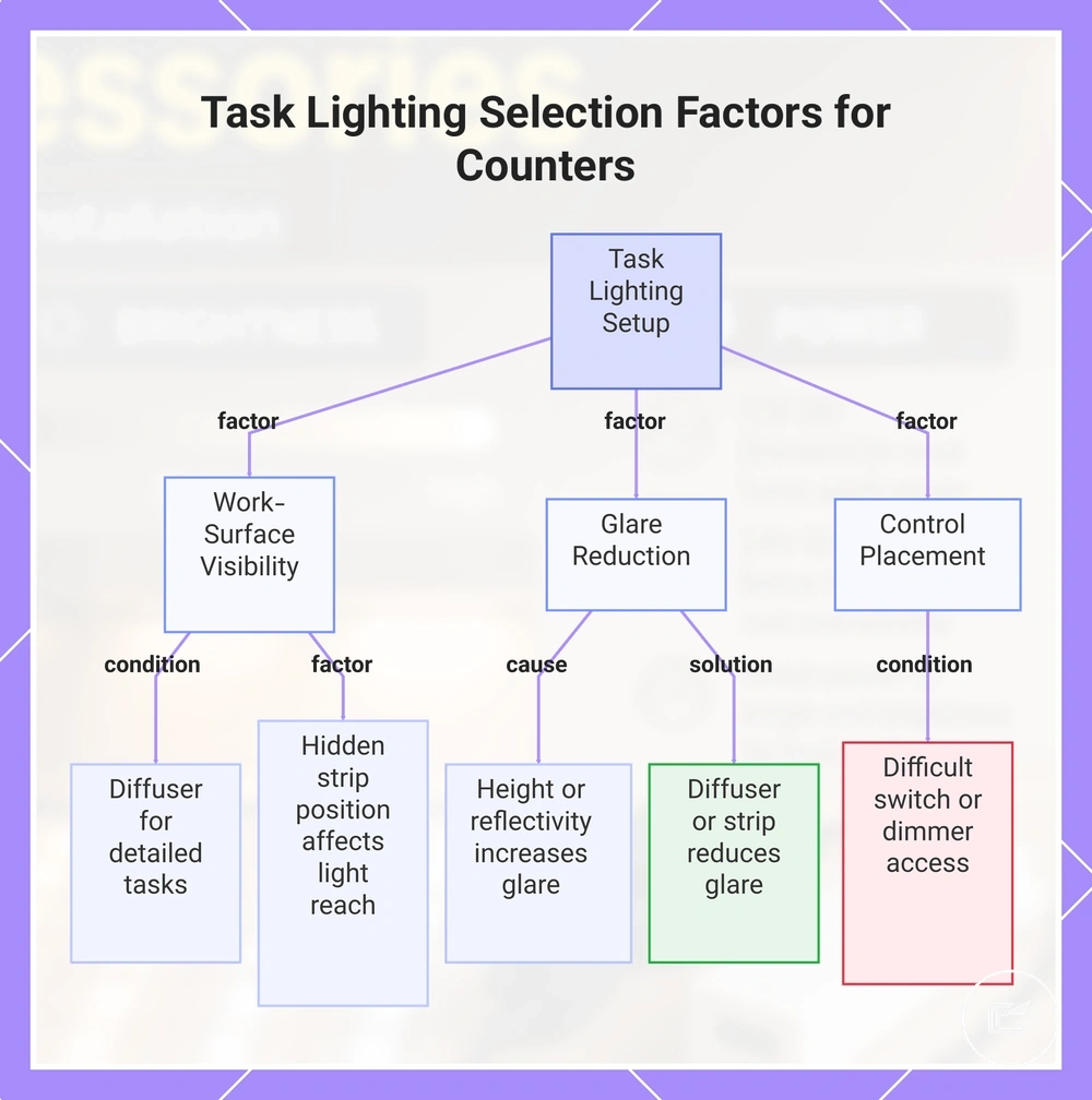 Task Lighting Selection Factors for Counters