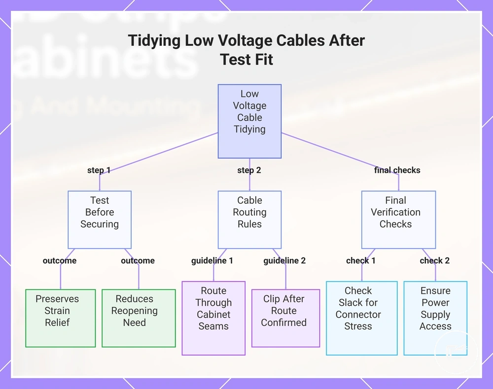 Tidying Low Voltage Cables After Test Fit