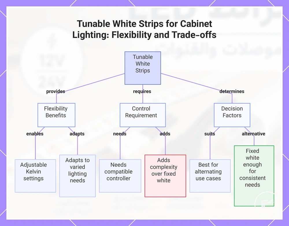 Tunable White Strips for Cabinet Lighting: Flexibility and Trade-offs