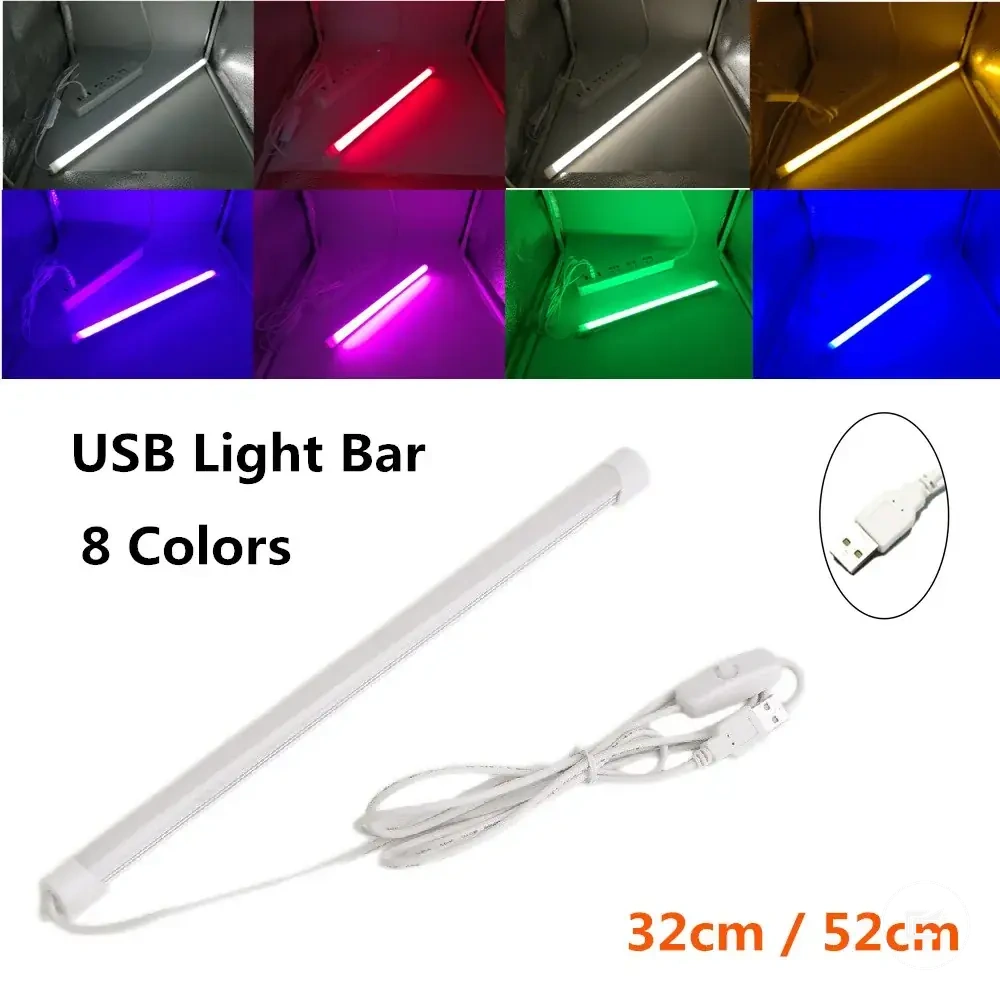 Barra LED de aluminio USB de 5 V regulable para iluminación bajo armario