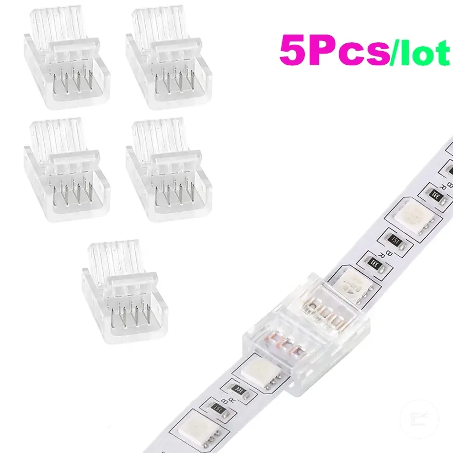 Clips conectores impermeables sin soldadura para cinta LED de 8 mm y 10 mm