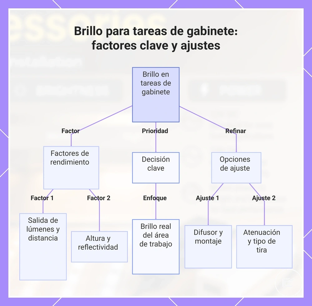 Brillo para tareas de gabinete: factores clave y ajustes