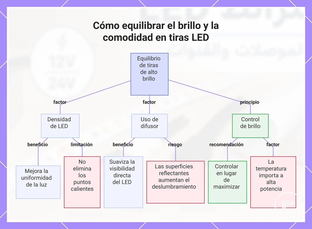 Cómo equilibrar el brillo y la comodidad en tiras LED
