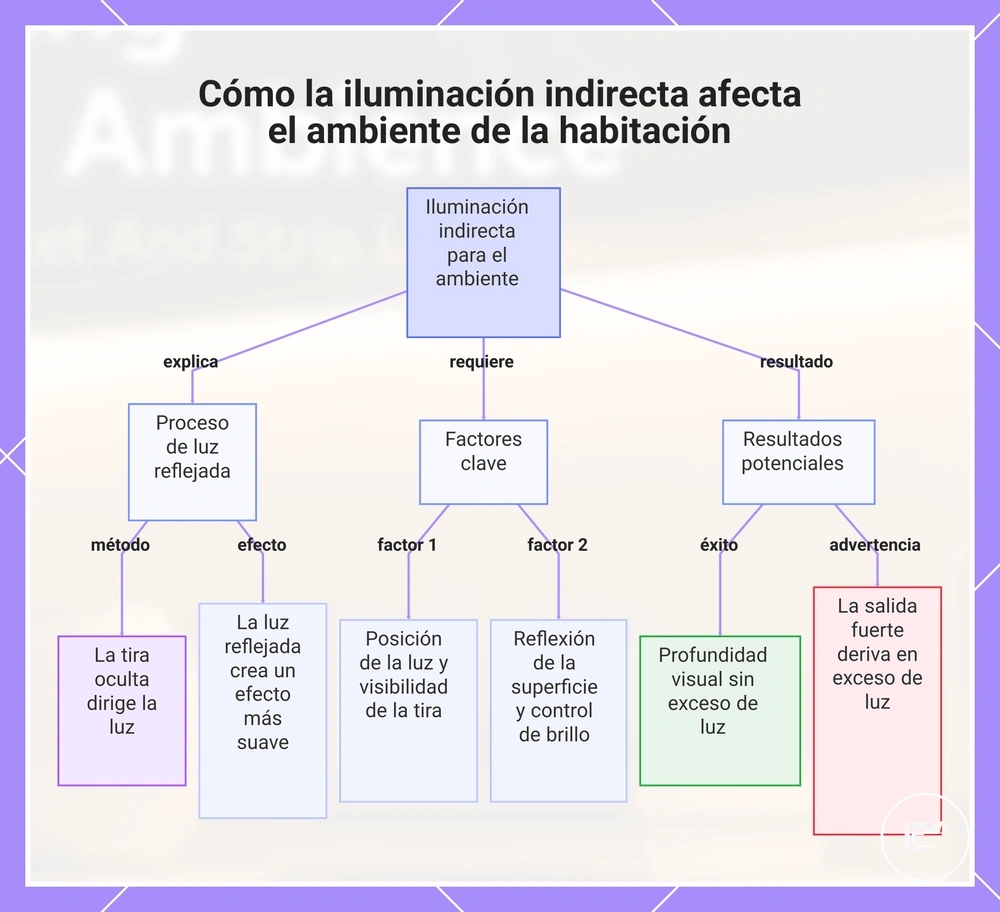 Cómo la iluminación indirecta afecta el ambiente de la habitación