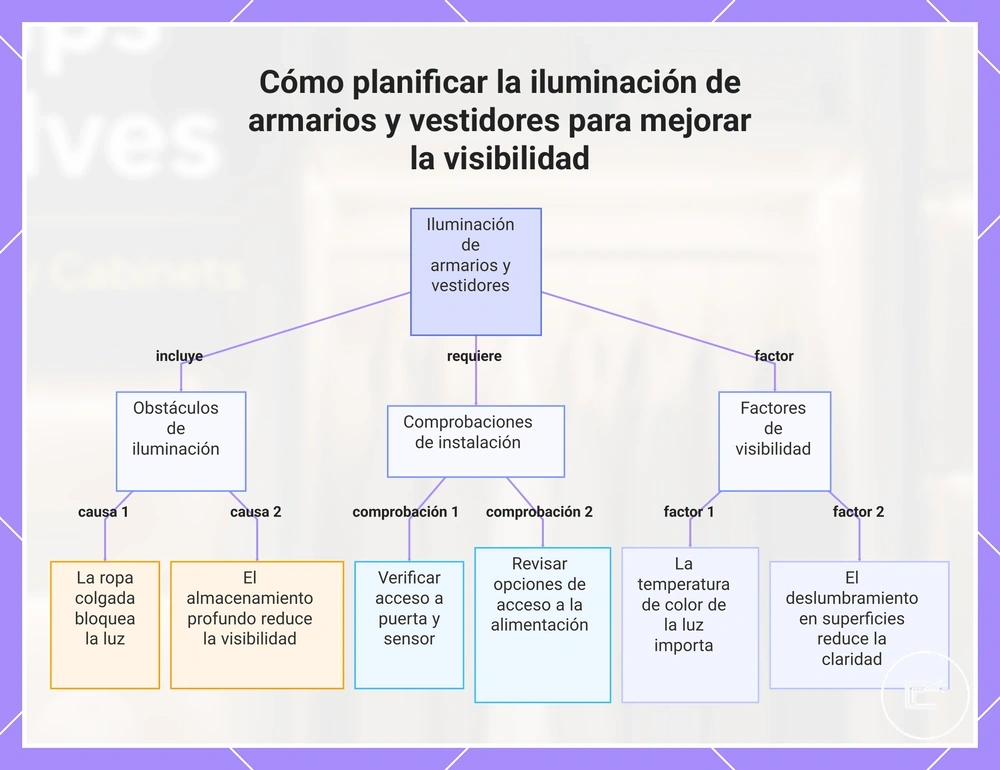 Cómo planificar la iluminación de armarios y vestidores para mejorar la visibilidad