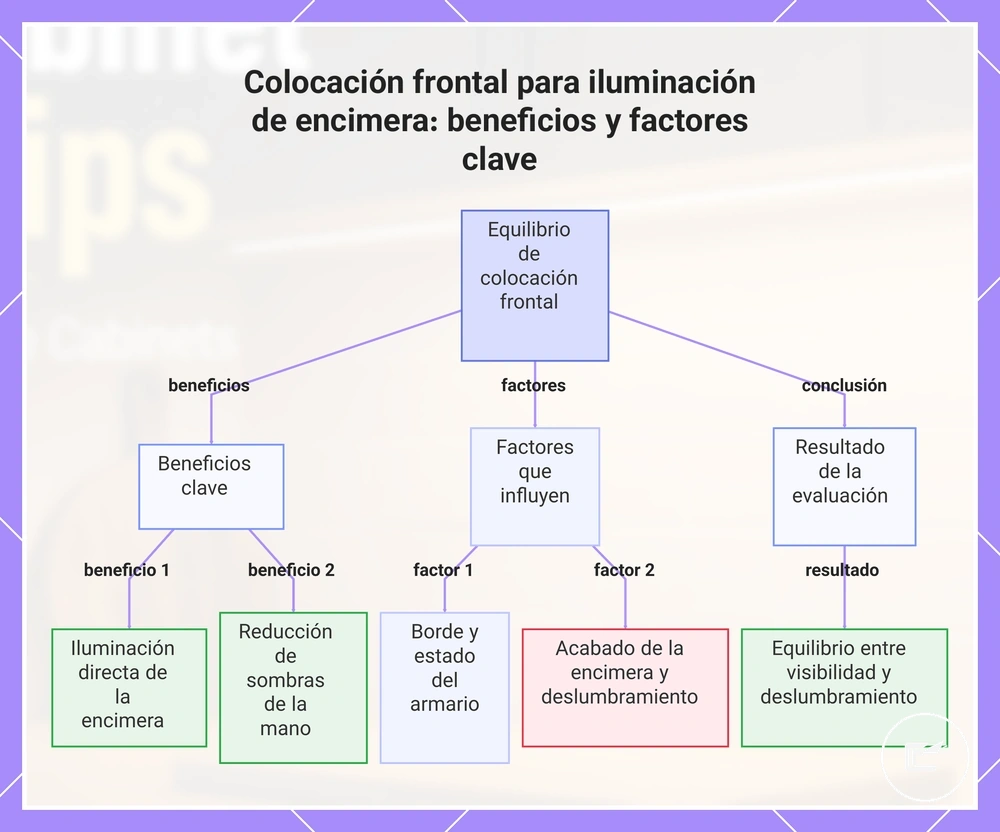 Colocación frontal para iluminación de encimera: beneficios y factores clave