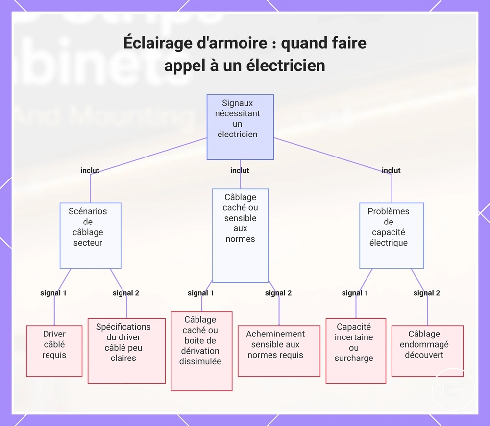 Éclairage d'armoire : quand faire appel à un électricien