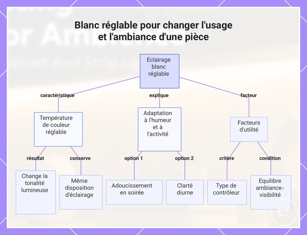 Blanc réglable pour changer l'usage et l'ambiance d'une pièce
