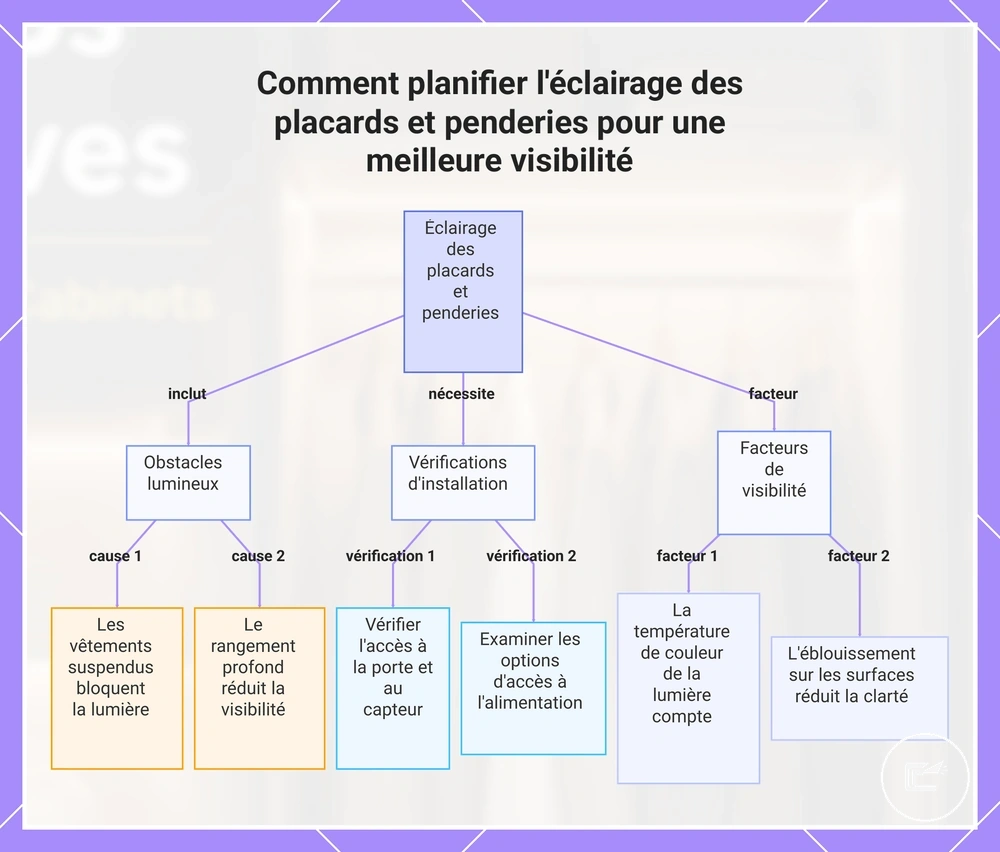 Comment planifier l'éclairage des placards et penderies pour une meilleure visibilité