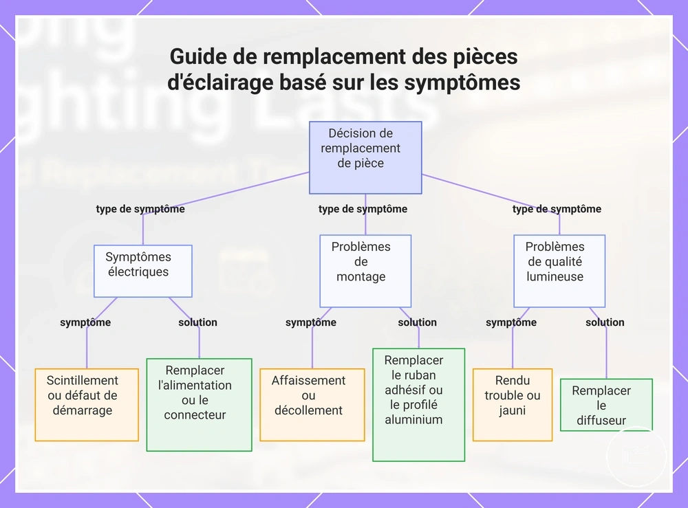 Guide de remplacement des pièces d'éclairage basé sur les symptômes
