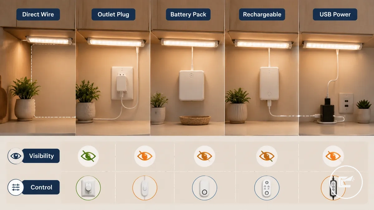 Mode alimentation change eclairage placard