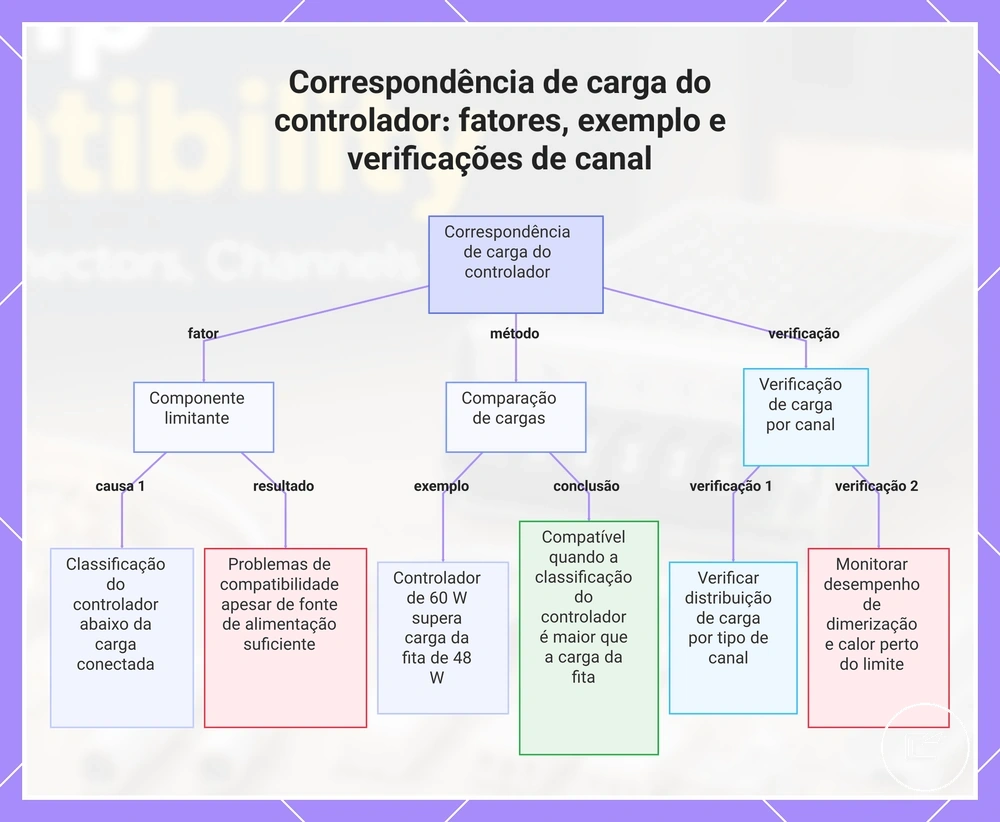 Correspondência de carga do controlador: fatores, exemplo e verificações de canal