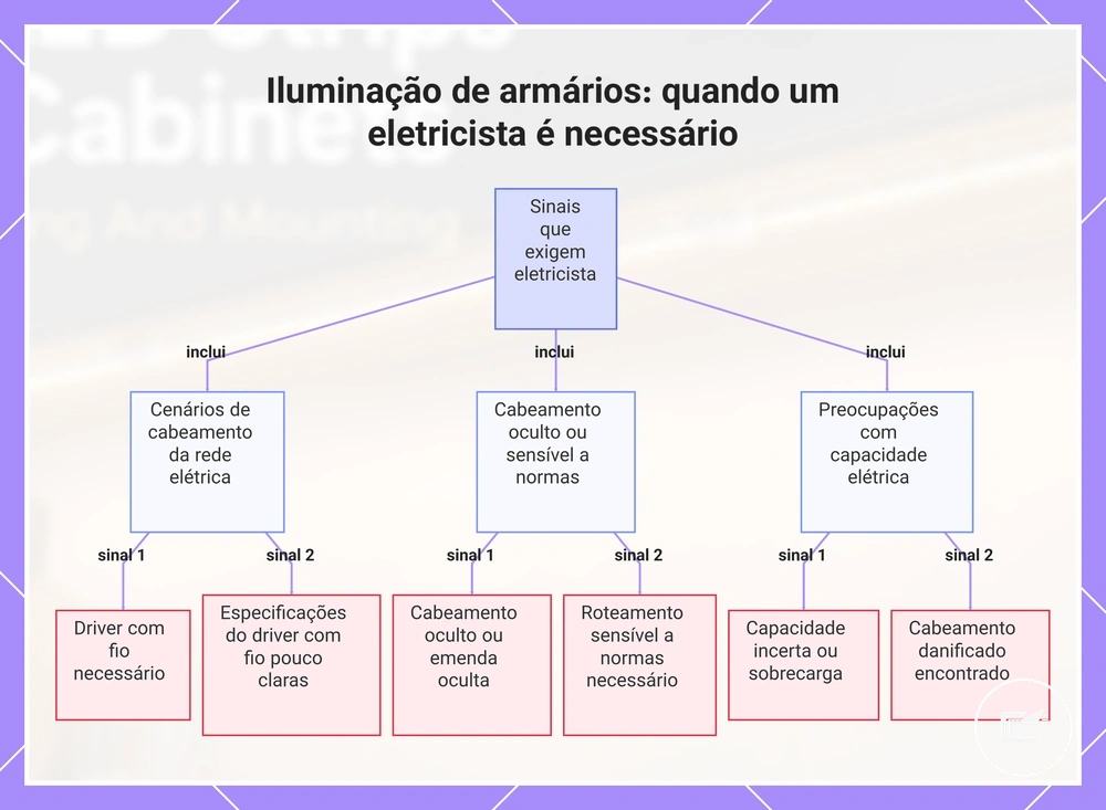 Iluminação de armários: quando um eletricista é necessário