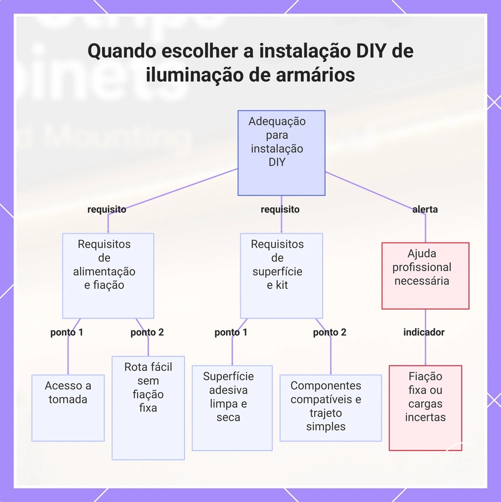 Quando escolher a instalação DIY de iluminação de armários