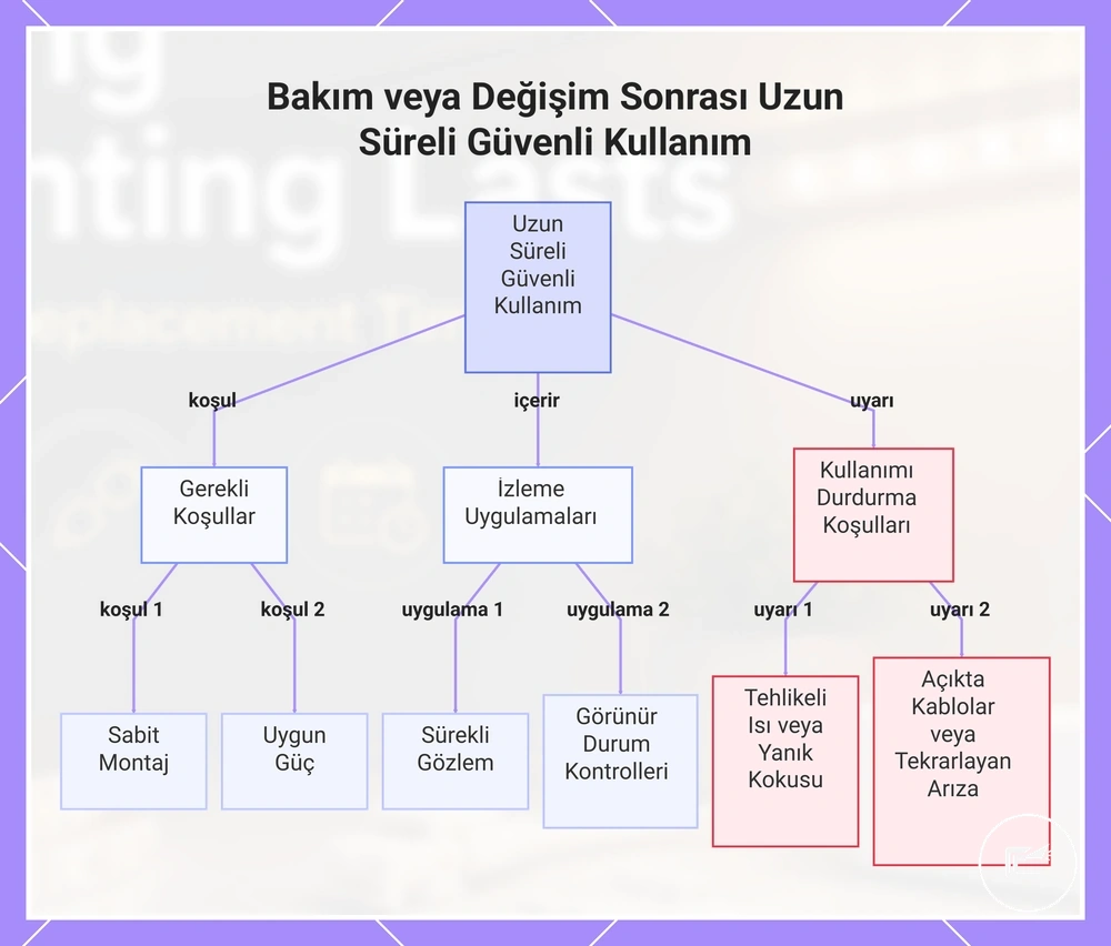 Bakım veya Değişim Sonrası Uzun Süreli Güvenli Kullanım