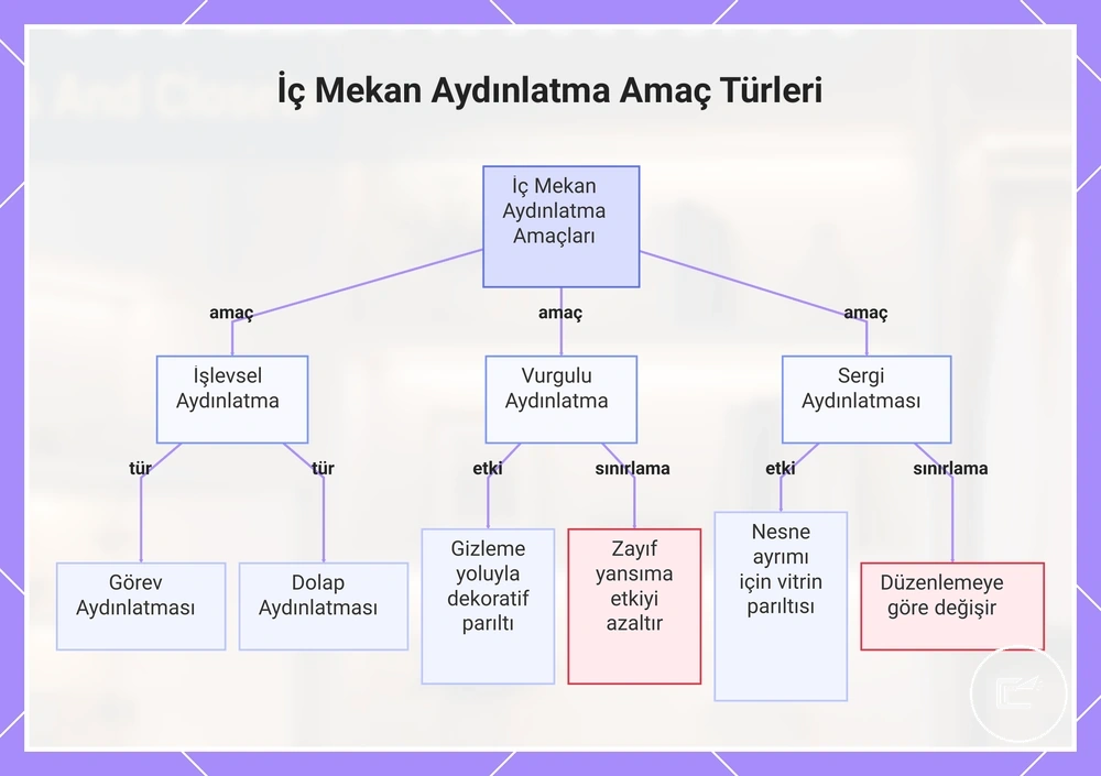İç Mekan Aydınlatma Amaç Türleri