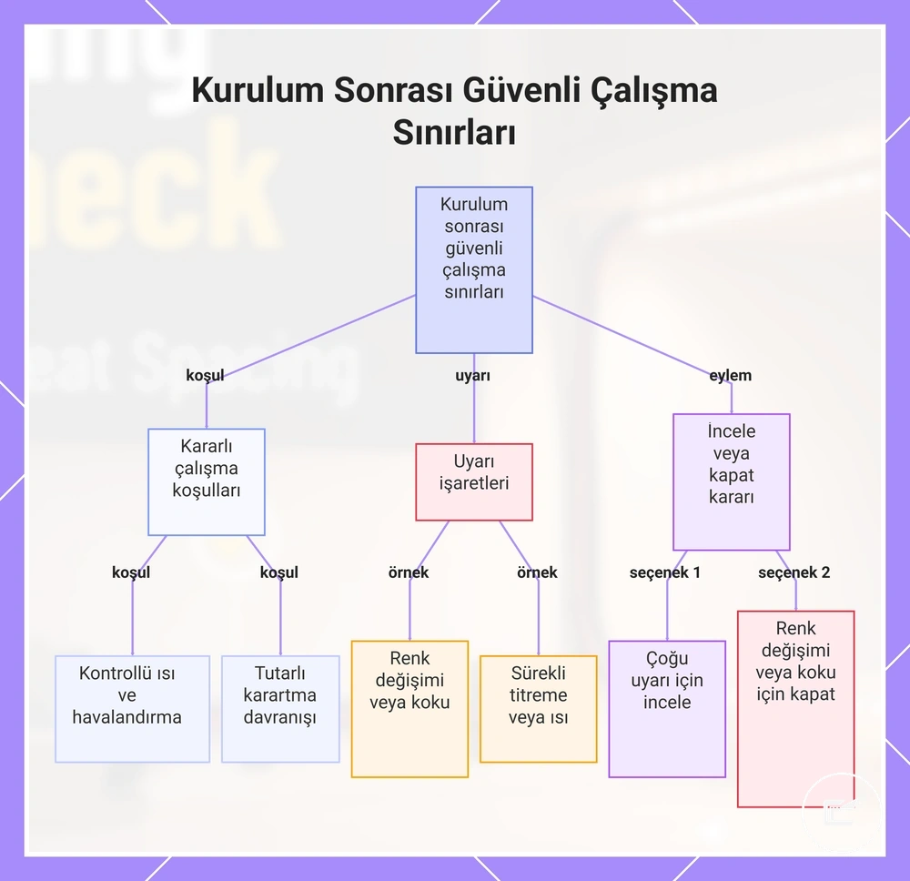 Kurulum Sonrası Güvenli Çalışma Sınırları