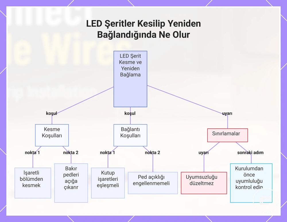LED Şeritler Kesilip Yeniden Bağlandığında Ne Olur