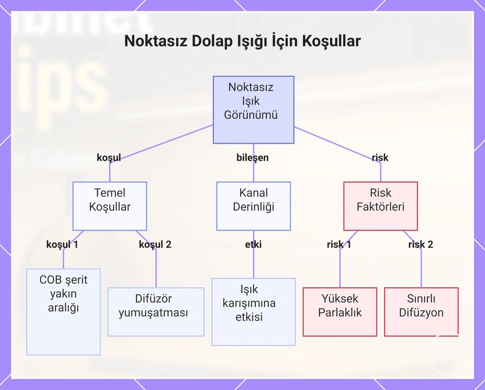 Noktasız Dolap Işığı İçin Koşullar