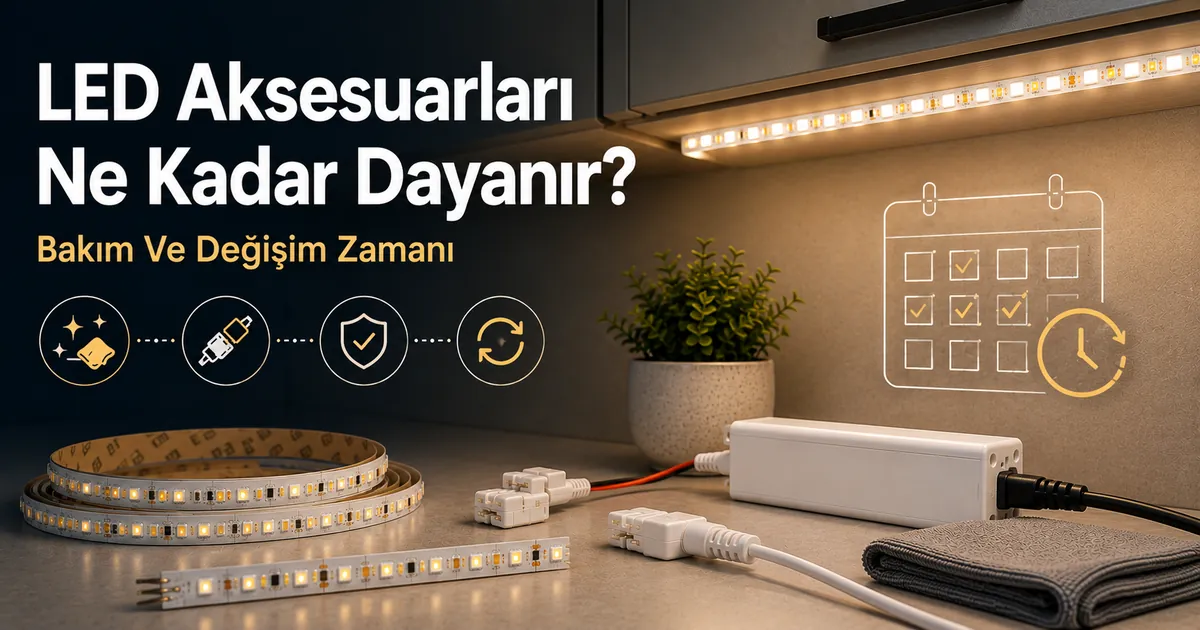LED şerit ve dolap aydınlatma aksesuarlarında daha uzun kullanım ömrü ve doğru değişim zamanı için bakım